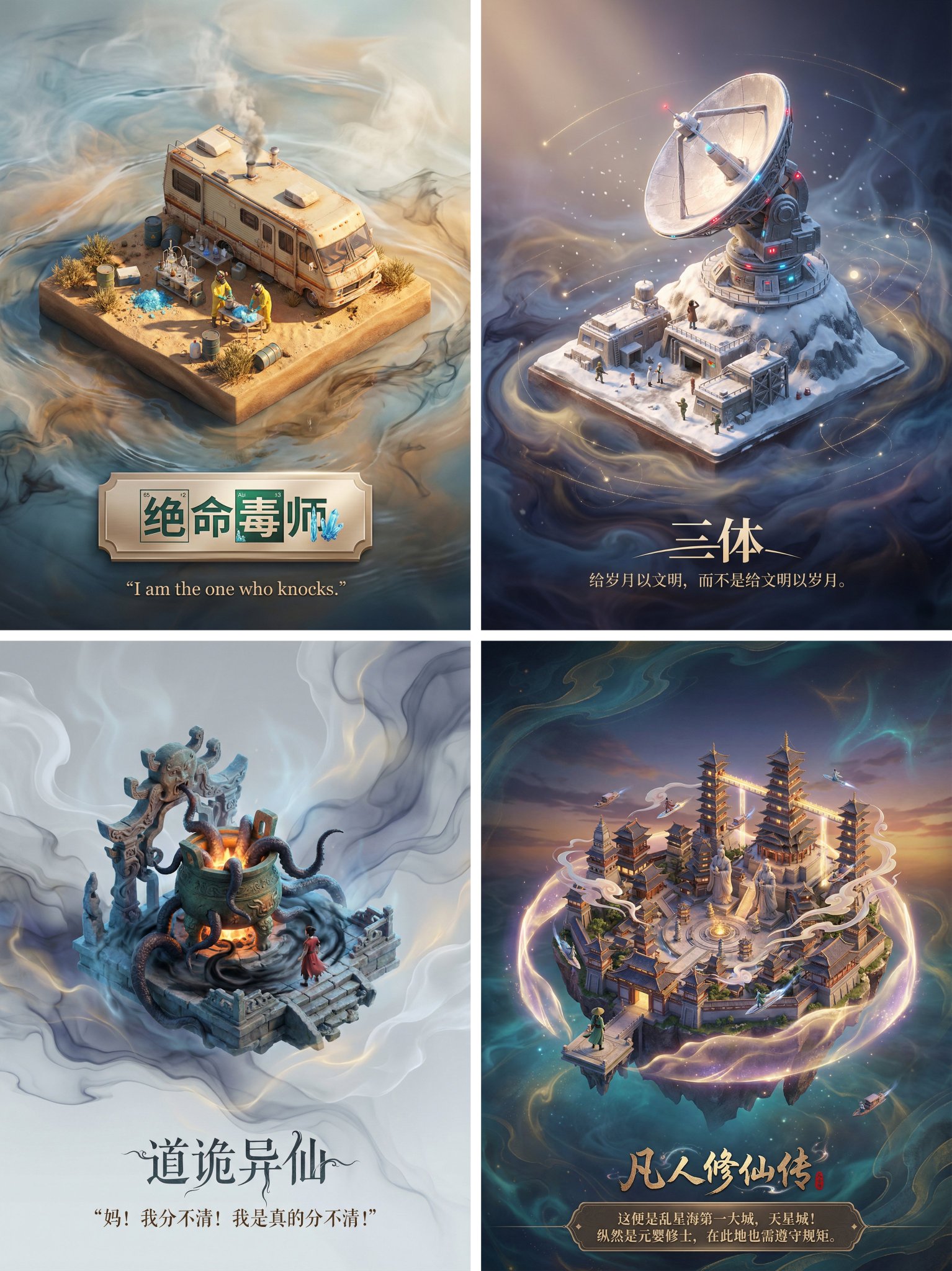 小说场景 3D 海报 示例图